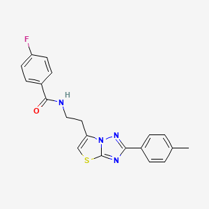 4-fluoro-N-(2-(2-(p-tolyl)thiazolo[3,2-b][1,2,4]triazol-6-yl)ethyl)benzamide