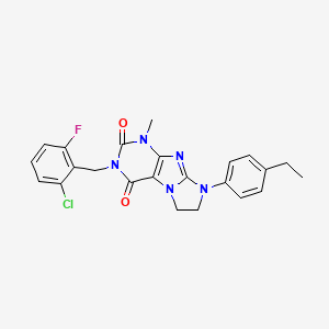 2-[(2-Chloro-6-fluorophenyl)methyl]-6-(4-ethylphenyl)-4-methyl-7,8-dihydropurino[7,8-a]imidazole-1,3-dione