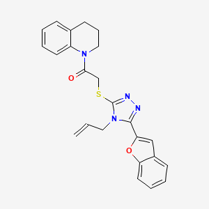 2-{[5-(1-benzofuran-2-yl)-4-(prop-2-en-1-yl)-4H-1,2,4-triazol-3-yl]sulfanyl}-1-(3,4-dihydroquinolin-1(2H)-yl)ethanone