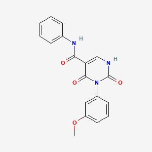 3-(3-methoxyphenyl)-2,4-dioxo-N-phenyl-1,2,3,4-tetrahydropyrimidine-5-carboxamide