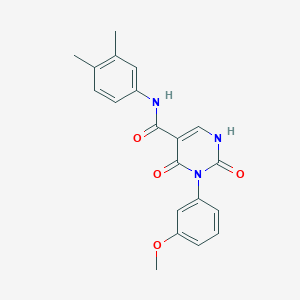 N-(3,4-dimethylphenyl)-3-(3-methoxyphenyl)-2,4-dioxo-1,2,3,4-tetrahydropyrimidine-5-carboxamide