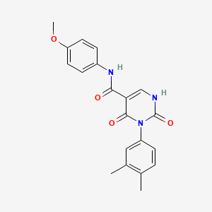 3-(3,4-dimethylphenyl)-N-(4-methoxyphenyl)-2,4-dioxo-1,2,3,4-tetrahydropyrimidine-5-carboxamide