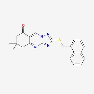 6,6-dimethyl-2-[(naphthalen-1-ylmethyl)sulfanyl]-6,7-dihydro[1,2,4]triazolo[5,1-b]quinazolin-8(5H)-one