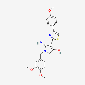 5-amino-1-(3,4-dimethoxybenzyl)-4-[4-(4-methoxyphenyl)-1,3-thiazol-2-yl]-1,2-dihydro-3H-pyrrol-3-one