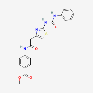 Methyl 4-(2-(2-(3-phenylureido)thiazol-4-yl)acetamido)benzoate