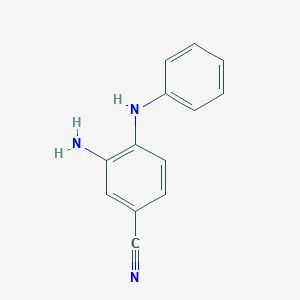 molecular formula C13H11N3 B112907 3-氨基-4-(苯氨基)苯腈 CAS No. 68765-52-6