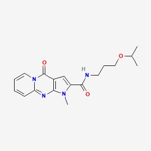 molecular formula C18H22N4O3 B11290706 N-(3-isopropoxypropyl)-1-methyl-4-oxo-1,4-dihydropyrido[1,2-a]pyrrolo[2,3-d]pyrimidine-2-carboxamide 