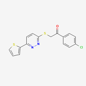 1-(4-Chlorophenyl)-2-((6-(thiophen-2-yl)pyridazin-3-yl)thio)ethanone