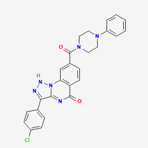 3-(4-chlorophenyl)-8-(4-phenylpiperazine-1-carbonyl)-[1,2,3]triazolo[1,5-a]quinazolin-5(4H)-one