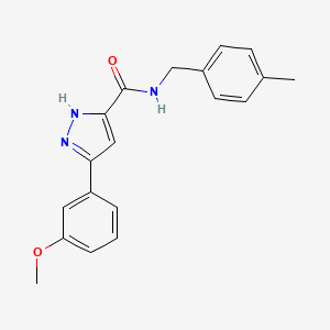 5-(3-methoxyphenyl)-N-(4-methylbenzyl)-1H-pyrazole-3-carboxamide