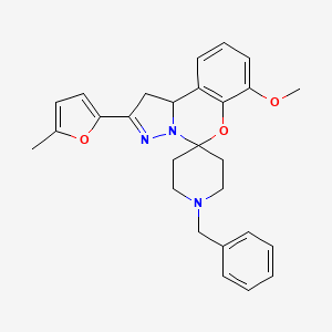 1-Benzyl-7'-methoxy-2'-(5-methyl-2-furyl)-1',10b'-dihydrospiro[piperidine-4,5'-pyrazolo[1,5-c][1,3]benzoxazine]