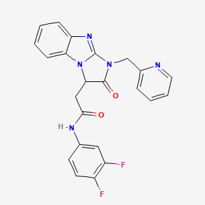 molecular formula C23H17F2N5O2 B11290740 N-(3,4-difluorophenyl)-2-[2-oxo-1-(pyridin-2-ylmethyl)-2,3-dihydro-1H-imidazo[1,2-a]benzimidazol-3-yl]acetamide 