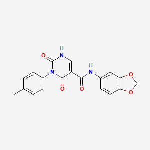 N-(2H-1,3-Benzodioxol-5-YL)-3-(4-methylphenyl)-2,4-dioxo-1,2,3,4-tetrahydropyrimidine-5-carboxamide