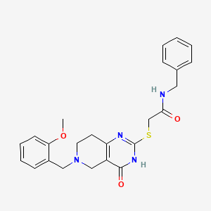 molecular formula C24H26N4O3S B11290747 N-benzyl-2-{[6-(2-methoxybenzyl)-4-oxo-3,4,5,6,7,8-hexahydropyrido[4,3-d]pyrimidin-2-yl]sulfanyl}acetamide 