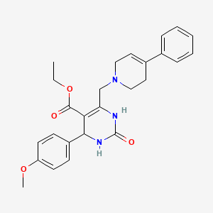 ethyl 4-(4-methoxyphenyl)-2-oxo-6-[(4-phenyl-3,6-dihydropyridin-1(2H)-yl)methyl]-1,2,3,4-tetrahydropyrimidine-5-carboxylate