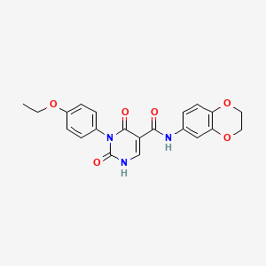 N-(2,3-Dihydro-1,4-benzodioxin-6-YL)-3-(4-ethoxyphenyl)-2,4-dioxo-1,2,3,4-tetrahydropyrimidine-5-carboxamide