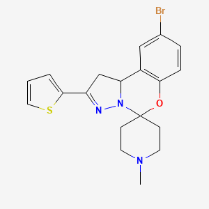 9'-Bromo-1-methyl-2'-(2-thienyl)-1',10b'-dihydrospiro[piperidine-4,5'-pyrazolo[1,5-c][1,3]benzoxazine]