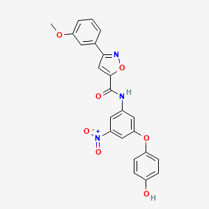 N-[3-(4-hydroxyphenoxy)-5-nitrophenyl]-3-(3-methoxyphenyl)-1,2-oxazole-5-carboxamide