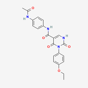 molecular formula C21H20N4O5 B11290825 N-(4-acetamidophenyl)-3-(4-ethoxyphenyl)-2,4-dioxo-1,2,3,4-tetrahydropyrimidine-5-carboxamide 