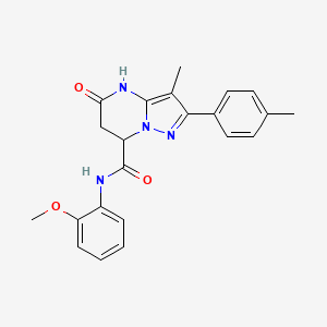 5-hydroxy-N-(2-methoxyphenyl)-3-methyl-2-(4-methylphenyl)-6,7-dihydropyrazolo[1,5-a]pyrimidine-7-carboxamide