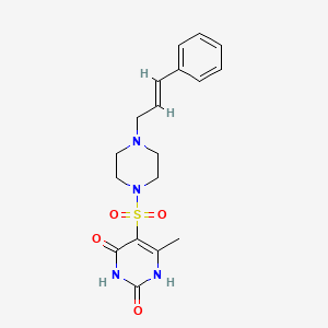 2-hydroxy-6-methyl-5-({4-[(2E)-3-phenylprop-2-en-1-yl]piperazin-1-yl}sulfonyl)pyrimidin-4(3H)-one