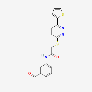 N-(3-Acetylphenyl)-2-{[6-(thiophen-2-YL)pyridazin-3-YL]sulfanyl}acetamide