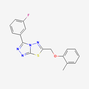 3-(3-Fluorophenyl)-6-[(2-methylphenoxy)methyl][1,2,4]triazolo[3,4-b][1,3,4]thiadiazole