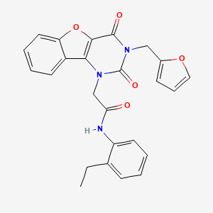 N-(2-ethylphenyl)-2-(3-(furan-2-ylmethyl)-2,4-dioxo-3,4-dihydrobenzofuro[3,2-d]pyrimidin-1(2H)-yl)acetamide