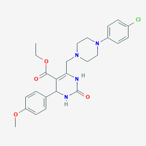 Ethyl 6-{[4-(4-chlorophenyl)piperazin-1-yl]methyl}-4-(4-methoxyphenyl)-2-oxo-1,2,3,4-tetrahydropyrimidine-5-carboxylate