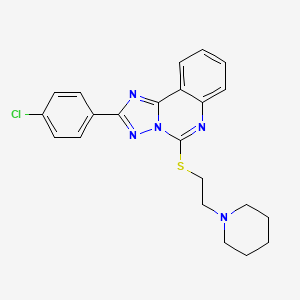 2-(4-Chlorophenyl)-5-[(2-piperidin-1-ylethyl)thio][1,2,4]triazolo[1,5-c]quinazoline