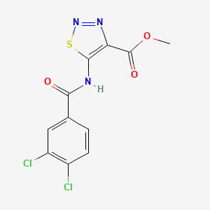 molecular formula C11H7Cl2N3O3S B11290924 Methyl 5-[(3,4-dichlorobenzoyl)amino]-1,2,3-thiadiazole-4-carboxylate 