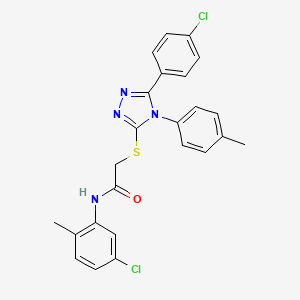 N-(5-chloro-2-methylphenyl)-2-{[5-(4-chlorophenyl)-4-(4-methylphenyl)-4H-1,2,4-triazol-3-yl]sulfanyl}acetamide