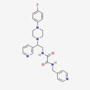 N1-(2-(4-(4-fluorophenyl)piperazin-1-yl)-2-(pyridin-3-yl)ethyl)-N2-(pyridin-4-ylmethyl)oxalamide