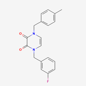 1-[(3-Fluorophenyl)methyl]-4-[(4-methylphenyl)methyl]-1,2,3,4-tetrahydropyrazine-2,3-dione