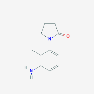 B112910 1-(3-Amino-2-methylphenyl)pyrrolidin-2-one CAS No. 69131-43-7