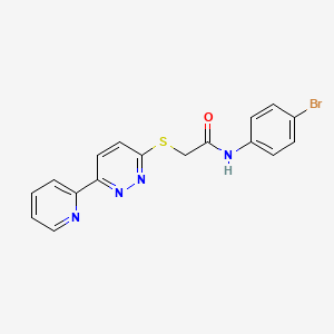 N-(4-bromophenyl)-2-((6-(pyridin-2-yl)pyridazin-3-yl)thio)acetamide