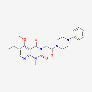 6-ethyl-5-methoxy-1-methyl-3-(2-oxo-2-(4-phenylpiperazin-1-yl)ethyl)pyrido[2,3-d]pyrimidine-2,4(1H,3H)-dione