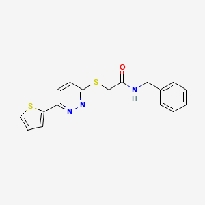 N-benzyl-2-((6-(thiophen-2-yl)pyridazin-3-yl)thio)acetamide