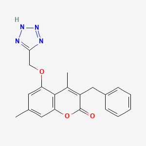 3-benzyl-4,7-dimethyl-5-(1H-tetrazol-5-ylmethoxy)-2H-chromen-2-one