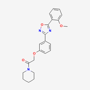 2-{3-[5-(2-Methoxyphenyl)-1,2,4-oxadiazol-3-yl]phenoxy}-1-(piperidin-1-yl)ethanone