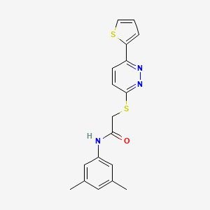 N-(3,5-dimethylphenyl)-2-((6-(thiophen-2-yl)pyridazin-3-yl)thio)acetamide