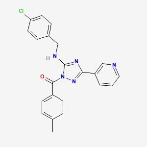 {5-[(4-chlorobenzyl)amino]-3-(pyridin-3-yl)-1H-1,2,4-triazol-1-yl}(4-methylphenyl)methanone