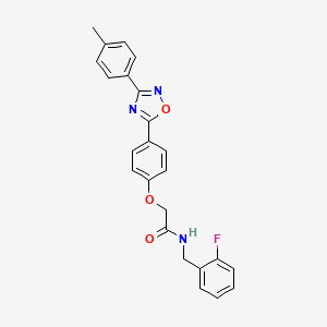 N-(2-fluorobenzyl)-2-{4-[3-(4-methylphenyl)-1,2,4-oxadiazol-5-yl]phenoxy}acetamide