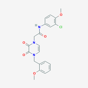 N-(3-chloro-4-methoxyphenyl)-2-{4-[(2-methoxyphenyl)methyl]-2,3-dioxo-1,2,3,4-tetrahydropyrazin-1-yl}acetamide