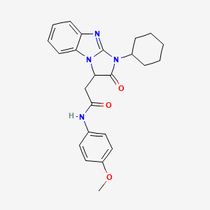 2-(1-cyclohexyl-2-oxo-2,3-dihydro-1H-imidazo[1,2-a]benzimidazol-3-yl)-N-(4-methoxyphenyl)acetamide