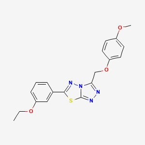 6-(3-Ethoxyphenyl)-3-[(4-methoxyphenoxy)methyl][1,2,4]triazolo[3,4-b][1,3,4]thiadiazole