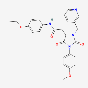 N-(4-ethoxyphenyl)-2-[1-(4-methoxyphenyl)-2,5-dioxo-3-(pyridin-3-ylmethyl)imidazolidin-4-yl]acetamide