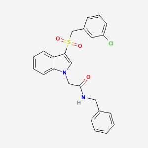 N-benzyl-2-{3-[(3-chlorophenyl)methanesulfonyl]-1H-indol-1-yl}acetamide