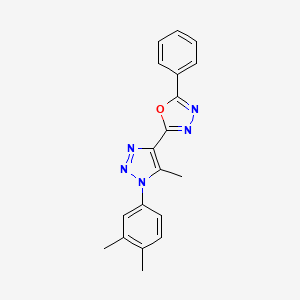 2-[1-(3,4-dimethylphenyl)-5-methyl-1H-1,2,3-triazol-4-yl]-5-phenyl-1,3,4-oxadiazole