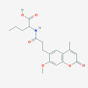 N-[3-(7-methoxy-4-methyl-2-oxo-2H-chromen-6-yl)propanoyl]norvaline